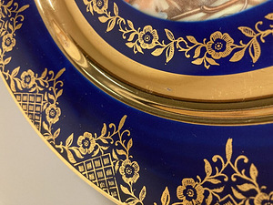 Suur väga kena taldrik, Porcelaine Fine de Boheme, Carlsbad (5 foto / 7)