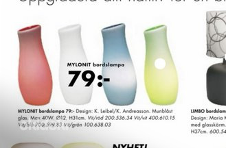 Ikea vintage Mylonit lambid
