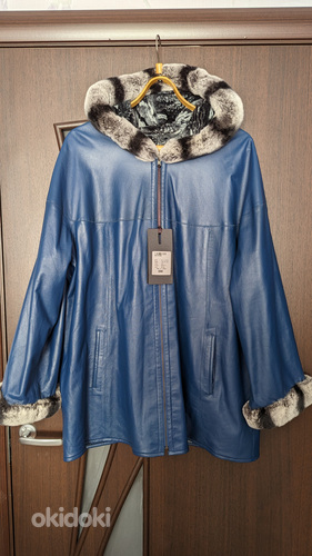 Куртка женская кожаная двухсторонняя, новая (фото #2)