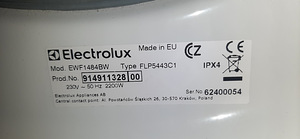 Pesumasin Electrolux EWF1484BW (2 foto / 3)