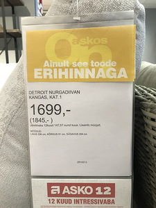 Diivan nurgadiivan U kujuline ASKO/SOTKA (6 foto / 6)