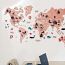 Пробковая стена карта | Детская Карта Мира Розовая, 100x60 (фото #1)