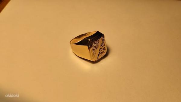 Золотое мужское кольцо (фото #4)