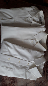 Рубашки белые с длинным рукавом, 3 шт, размер 43