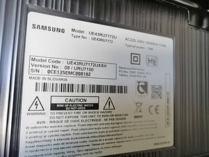 43" Samsung 4K UHD teler SmartTV (5 foto / 5)