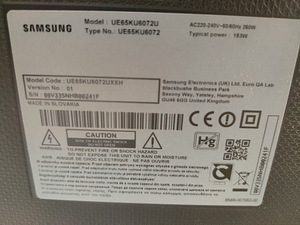65" Samsung 4K UHD телевизор SmartTV (6 фото из 6)