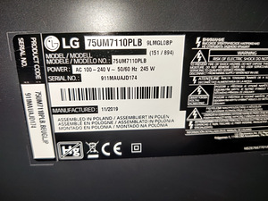 75" LG 4k UHD teler SmartTV (6 foto / 6)