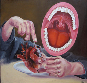 Картина "Сердцеед" Сюрреализм. Холст, масло