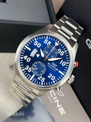 Новые мужские часы Glycine Airpilot Chronograph Date (фото #2)