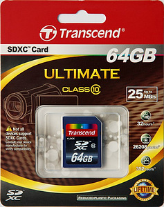 SD карта памяти Transcend 64 Гб Class 10