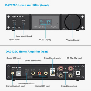 Fosi Audio DA2120C 2.1 Ch Integrated Amplifier (4 foto / 6)