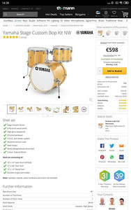 Yamaha stage custom bop kit trummikomplekt