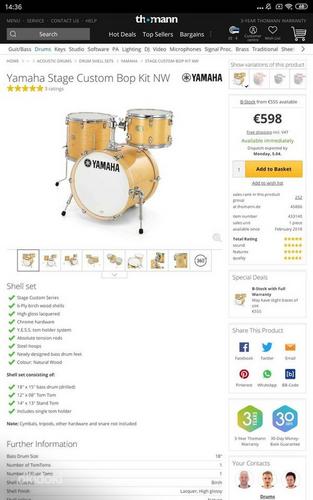 Yamaha stage custom bop kit trummikomplekt (foto #1)