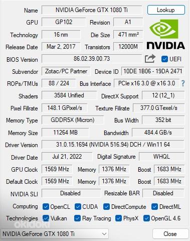 ZOTAC GeForce® GTX 1080 Ti Mini 11GB (foto #5)