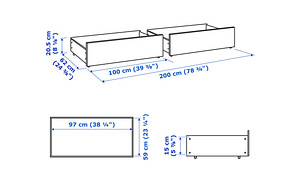 MALM voodiraam 160x200 + 4 pesukasti + Sleepwell madrats (8 foto / 8)