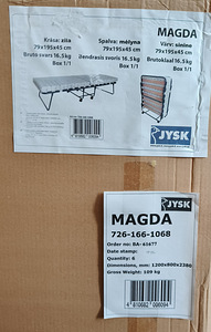Kokkupandav voodi madratsiga (5 foto / 5)