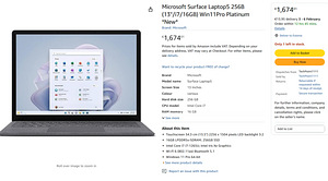 Võimas Microsoft Surface Laptop 5 i7/16GB, uueväärne (8 foto / 10)