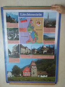 Плакат двусторонний Люксембург Лихтенштейн