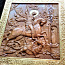 Деревянная икона из бука "Святой Георгий Победоносец" Золото (фото #2)