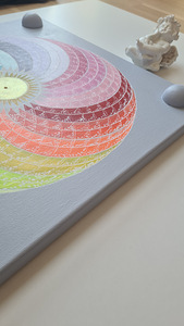 Käsitöö mandala "Torus või Tor" 40 cm x 40 cm (3 foto / 5)