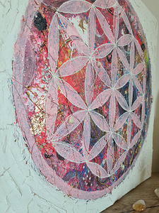 Käsitöö mandala maal " Elu lill", suurus 40 cm × 40 cm (6 foto / 9)