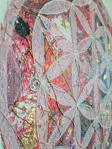 Käsitöö mandala maal " Elu lill", suurus 40 cm × 40 cm (4 foto / 9)