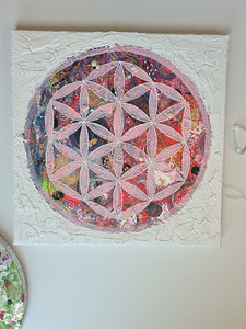 Käsitöö mandala maal " Elu lill", suurus 40 cm × 40 cm (9 foto / 9)