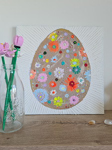 Käsitöö maal "Muna", lõuend, 40 cm x 40 cm
