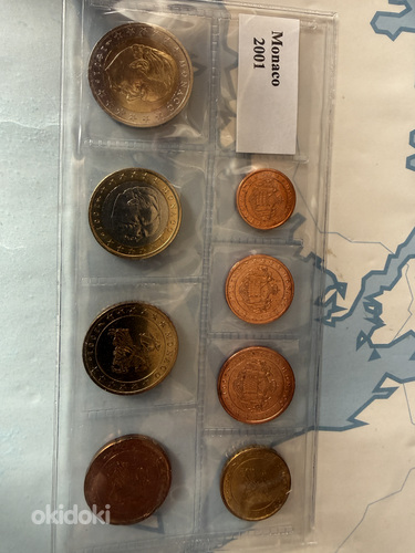 Monaco 2001. aasta euro müntide komplekt