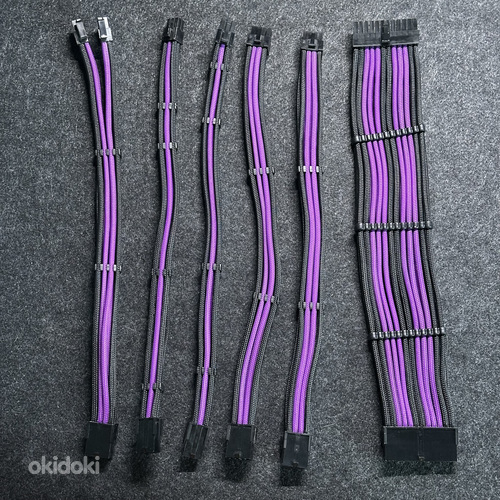 PSU Cable Extension kit (Black and Purple)
