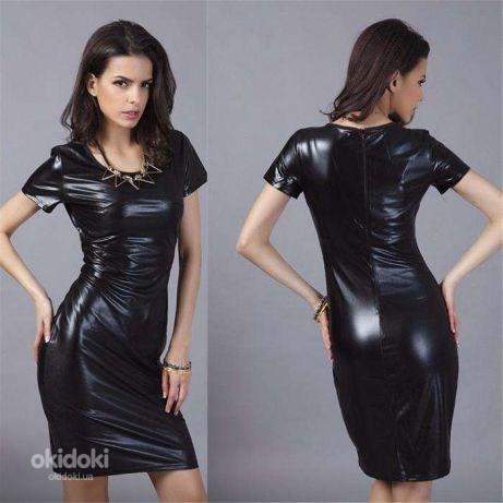 Платье чорное эко кожа (фото #2)