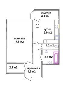Новая однокомнатная квартира в центре Смолевич