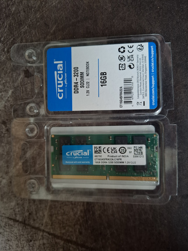 Crucial SODIMM 2x16GB DDR4 3200Mhz mälud