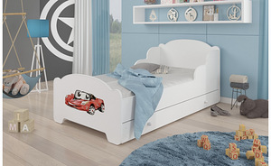 Детская кровать Amadis Red Car 160x80см с матрасом и ящиком (1 фото из 7)