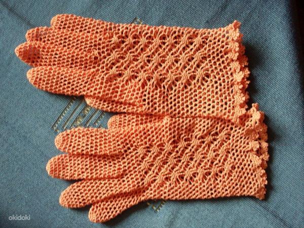 Ажурные перчатки, крючком, новые (фото #1)