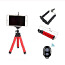  Штатив + адаптер для телефона и камеры , Черный Красный Си (фото #4)