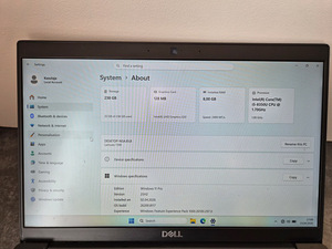 Dell Latitude 7390 13", I5-8350U, 8GB Ram, Windows 11 Pro (9 foto / 10)