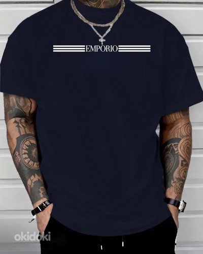 Uus Emporio kirjaga t-särk, suurus L