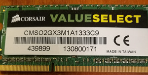 Corsair Value Select SO-dimm DDR3-2Gb