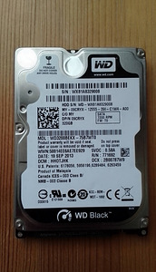 Kõvaketas WD Black 320GB, 2,5" (1 foto / 4)