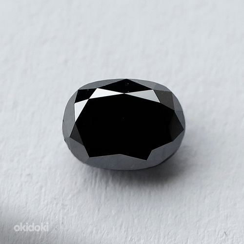 Черный бриллиант 6,23 карата 100% правильный (фото #1)