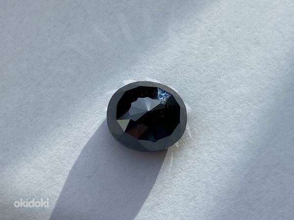 Черный бриллиант 6,23 карата 100% правильный (фото #7)