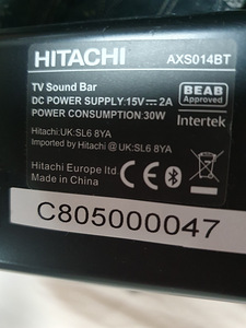 Hitachi AXS014BT heliriba, Саундбар Hitachi AXS014BT (1 фото из 4)