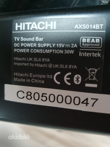 Hitachi AXS014BT heliriba, Hitachi AXS014BT heliriba