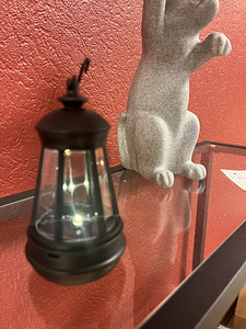 Dekoratiivne kassikujuline aiakaunistus, latern (4 foto / 5)