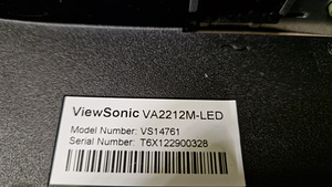 VIEWSONIC 22 TOLLI VA2212M-LED, FULL HD 1920X1080, VGA, DVI (3 foto / 3)
