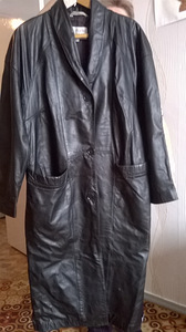 Кожаное пальто 48 размер