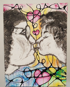 Akrüülmaal "Vanaema armastus" 80x 60x2cm (4 foto / 4)