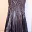 Коктейльное платье серо-сиреневое и тюлем снизу (фото #1)