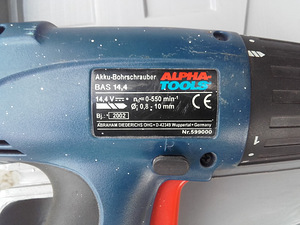 Аккумуляторная дрель ALPHA-TOOLS 14,4 V (3 фото из 4)